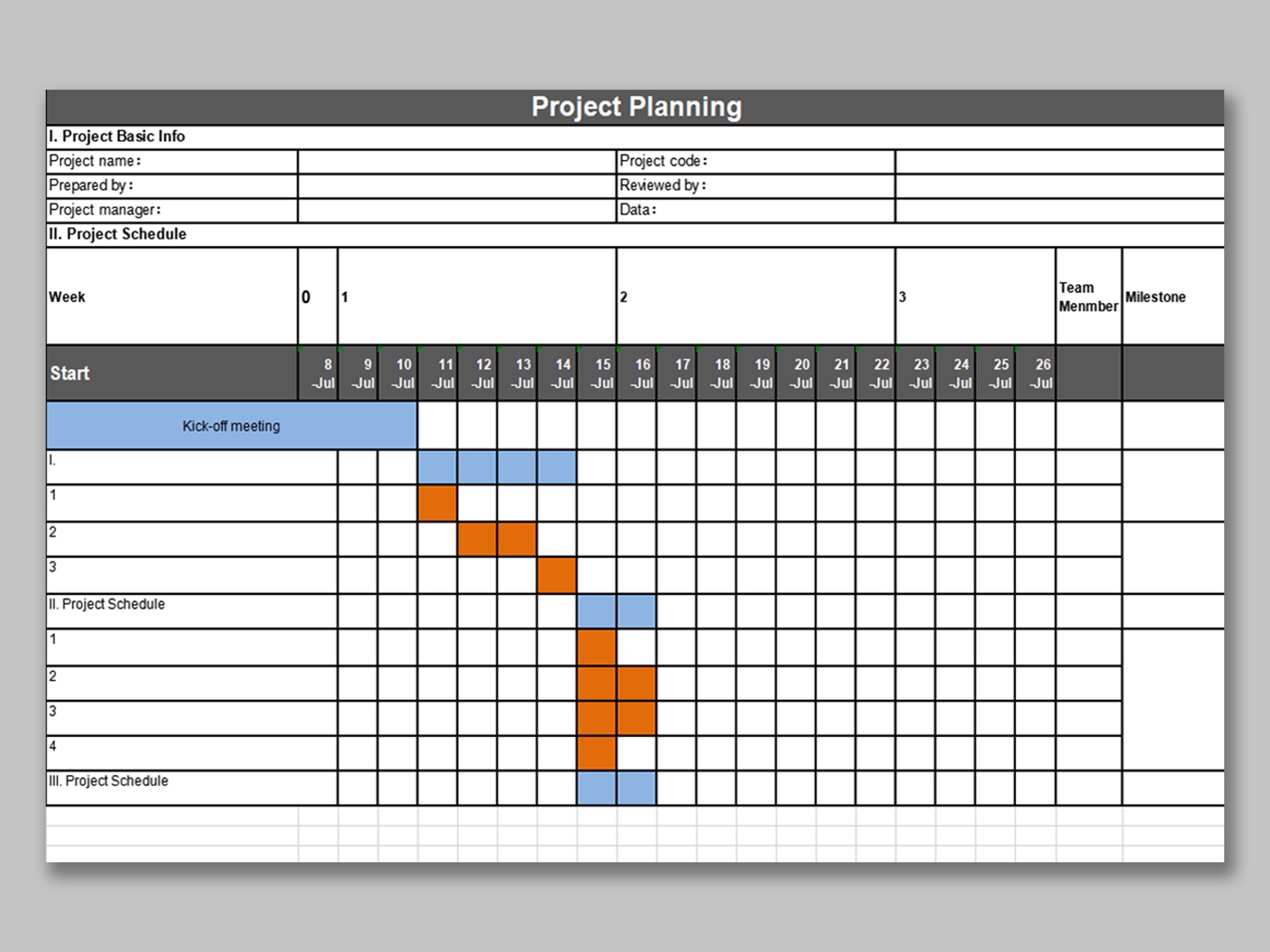 EXCEL Of Simple Business Project Plan xls WPS Free Templates