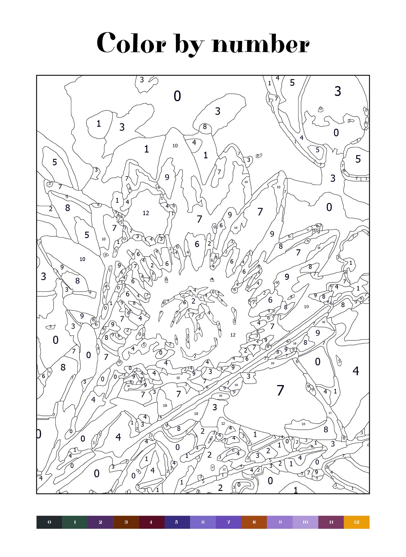 Extreme Color By Number 10 Free PDF Printables Printablee