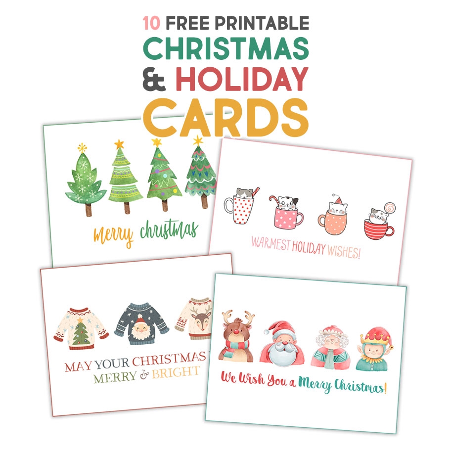 christmas card printable free