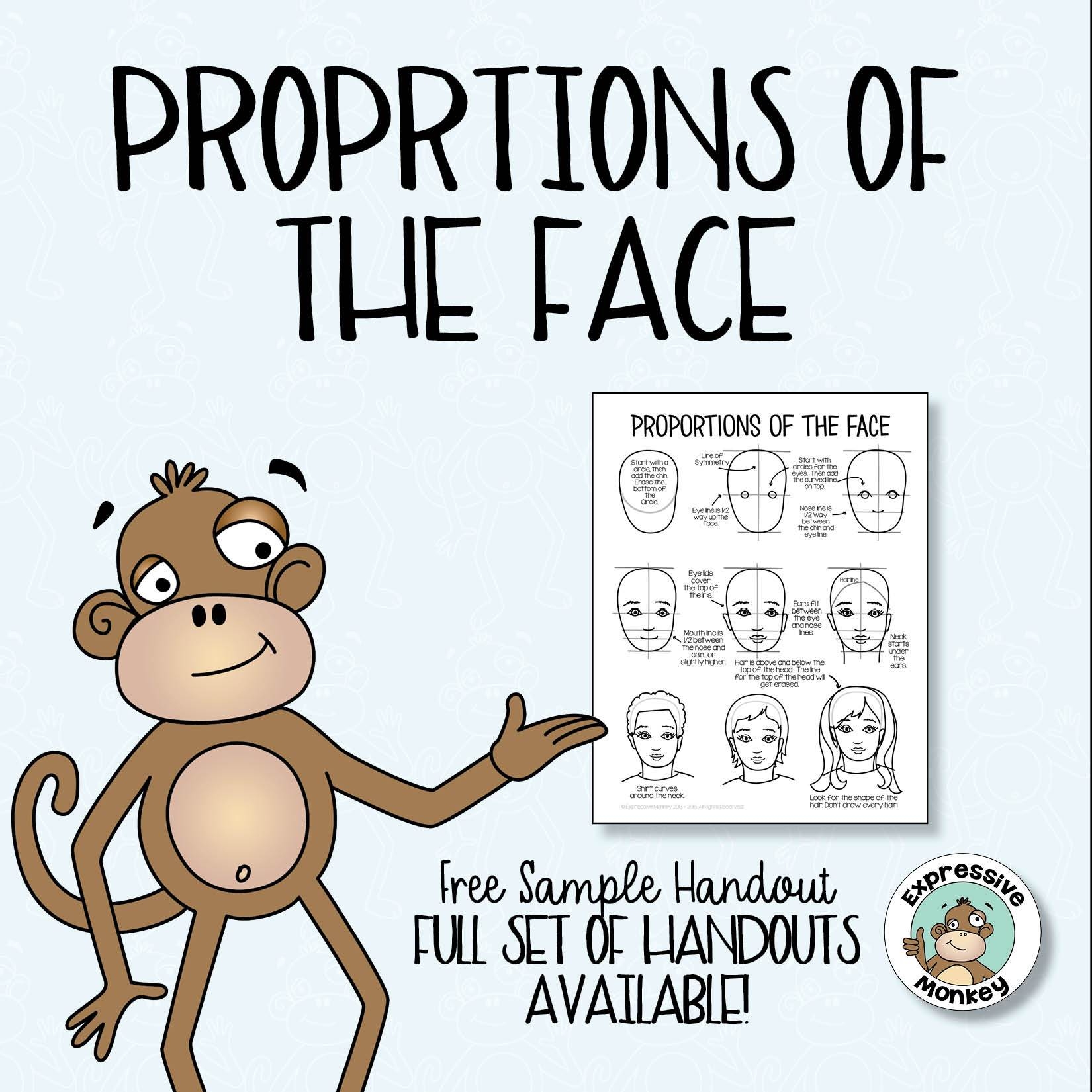 Facial Proportions Drawing Handout
