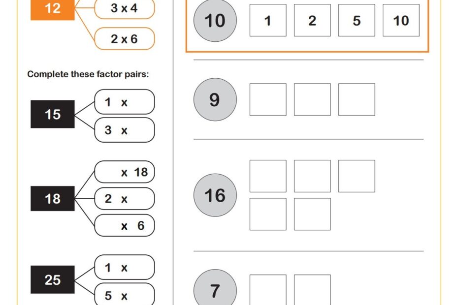 Factors B Fun And Engaging 4th Grade PDF Worksheets