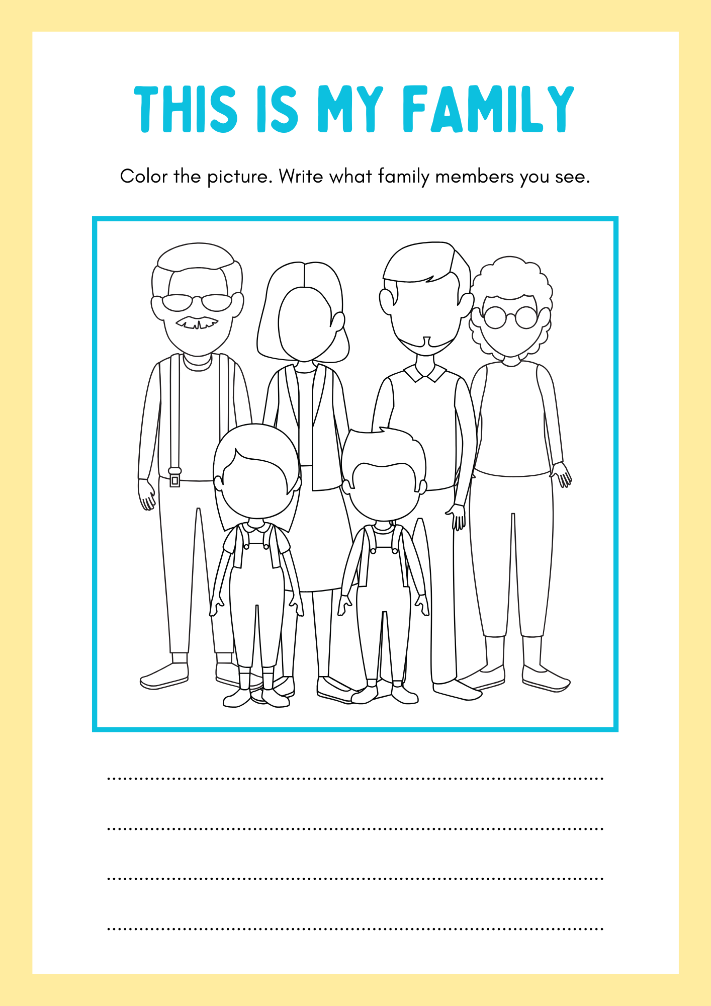 Family And Relations Worksheets For Child Development Sllearning