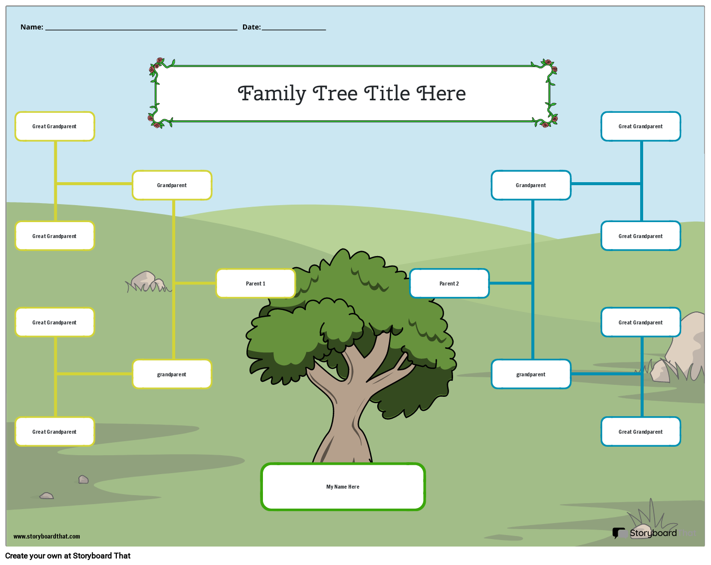 Family Tree Maker Free Templates By Storyboard That