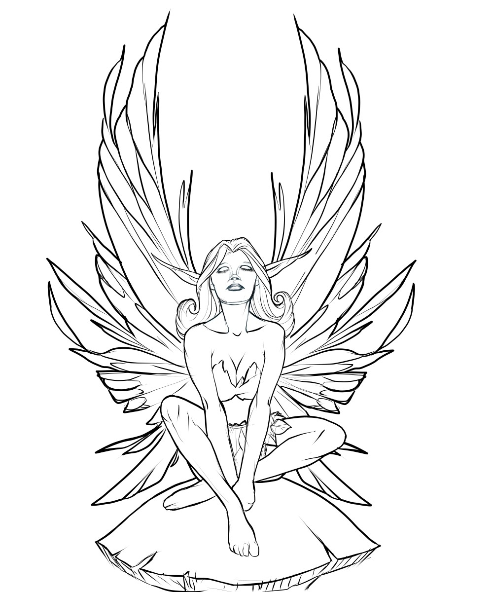 free printable fantasy coloring pages for adults