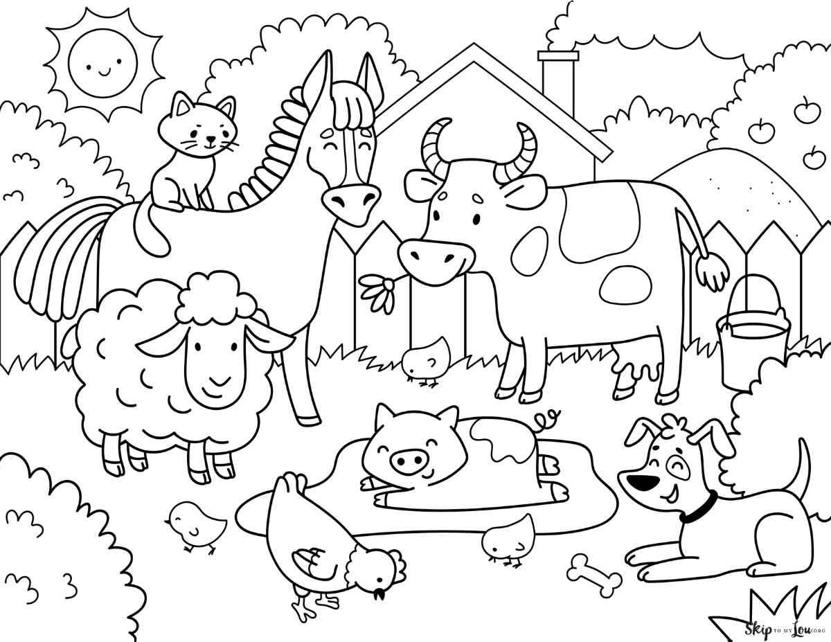 coloring pages with animals