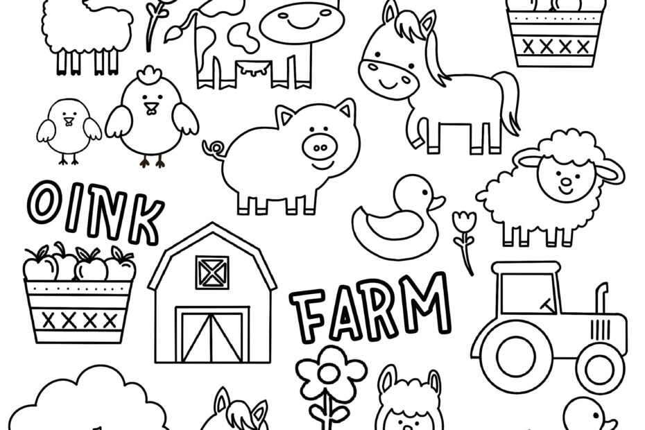 Farm Animals Coloring Page Animals Coloring Page farm Animal Coloring Book Page Animal Coloring Farm Page kids Farm Coloring Pages Etsy New Zealand