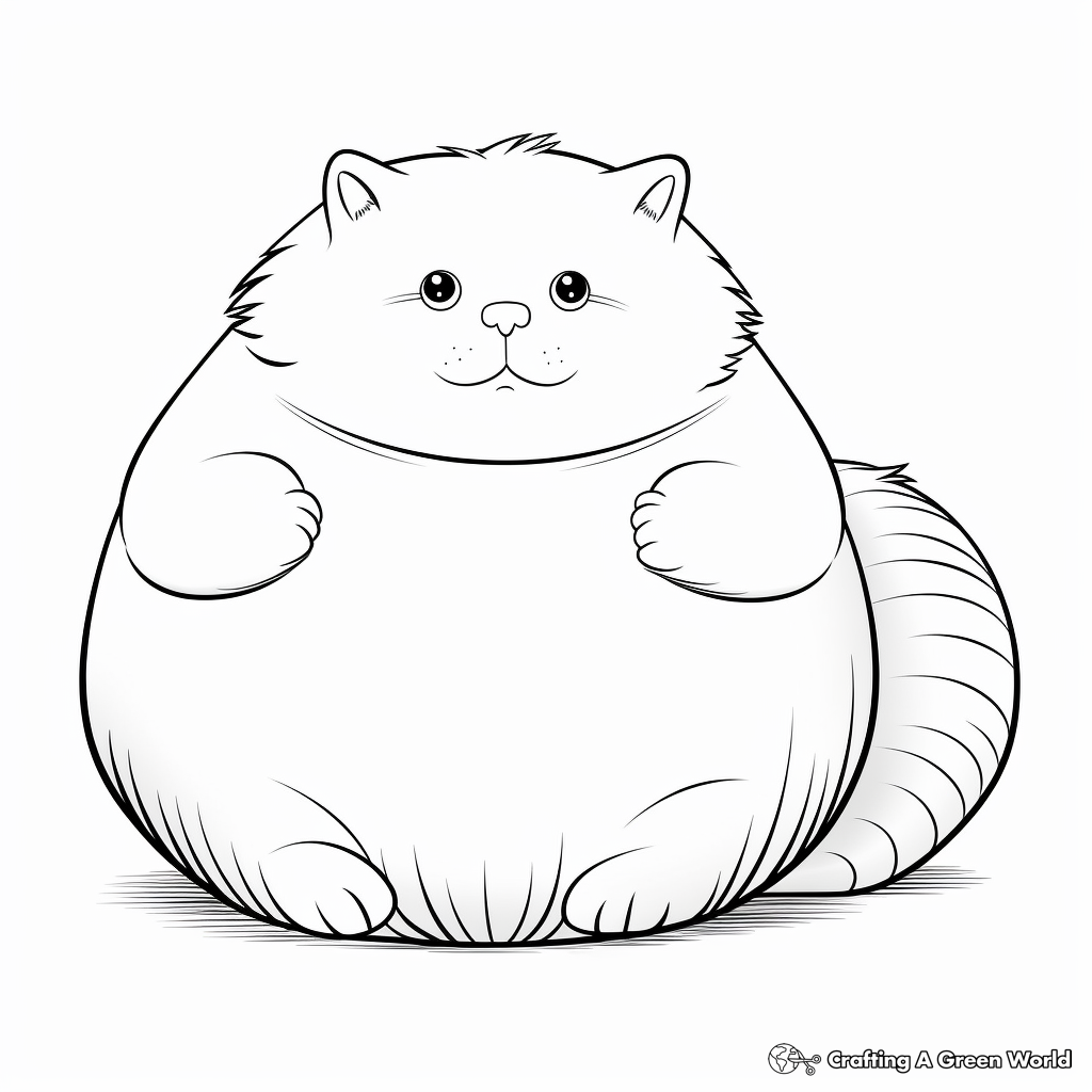 Fat Cat Coloring Pages Free U0026 Printable 