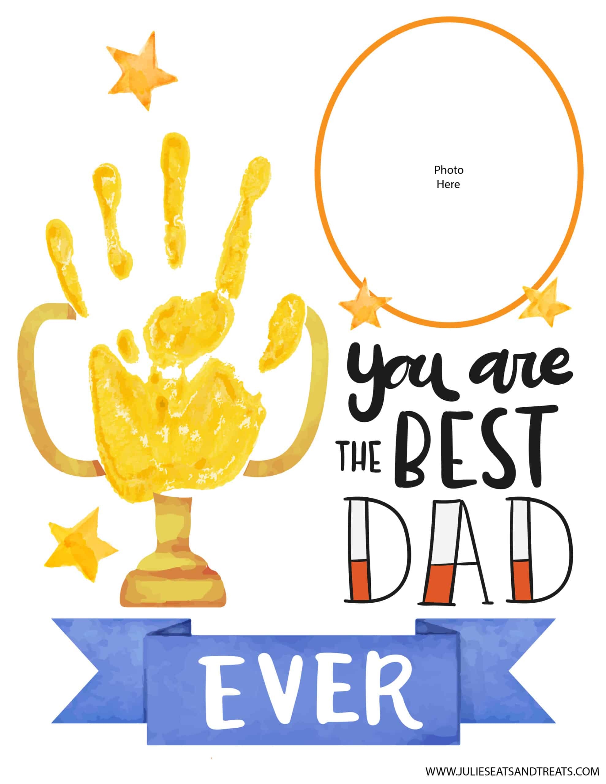 free printable father's day handprint template