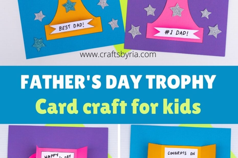 Father s Day Trophy Craft With Printable Template Crafts By Ria
