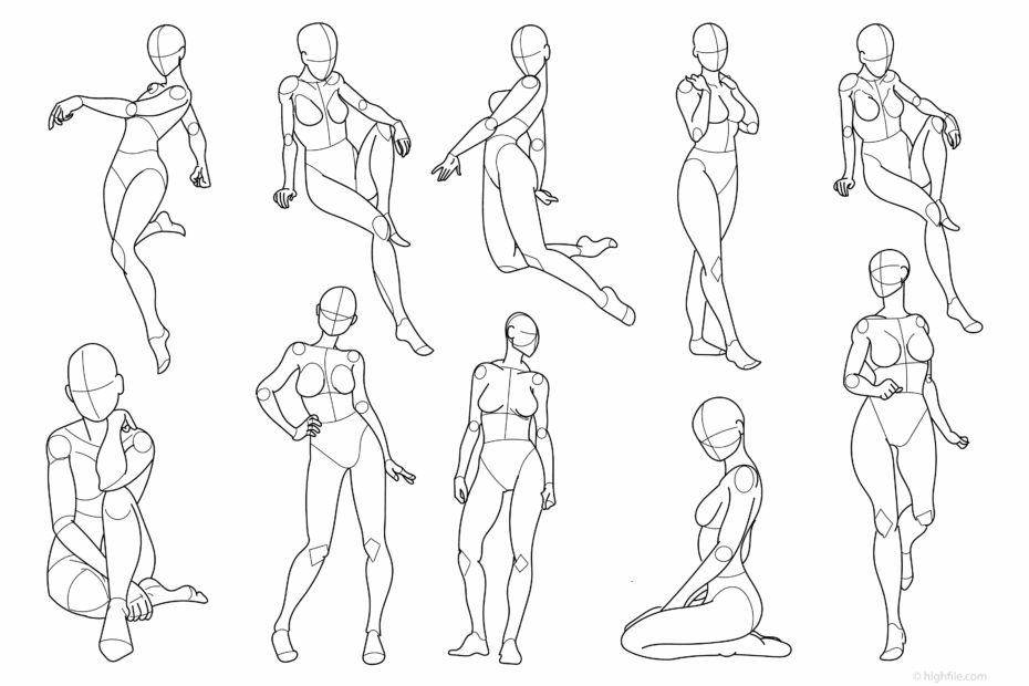 Female Body Shape Outline PDF Highfile