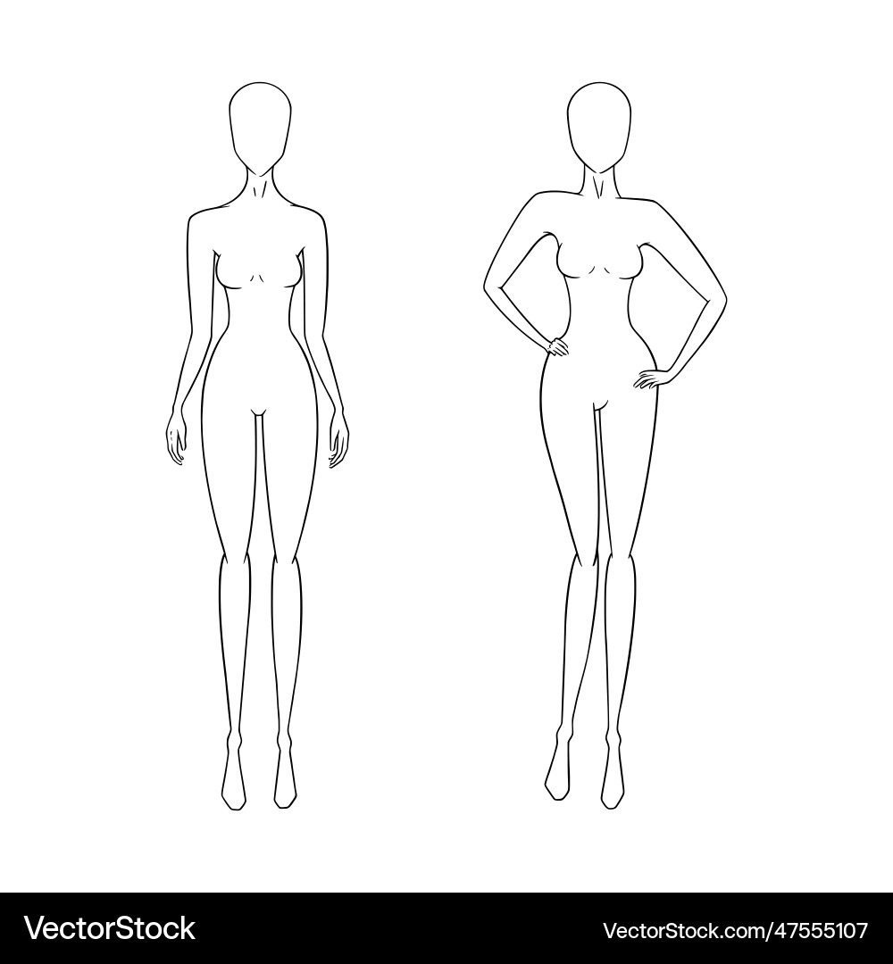 Female Mannequin Body Templates Royalty Free Vector Image