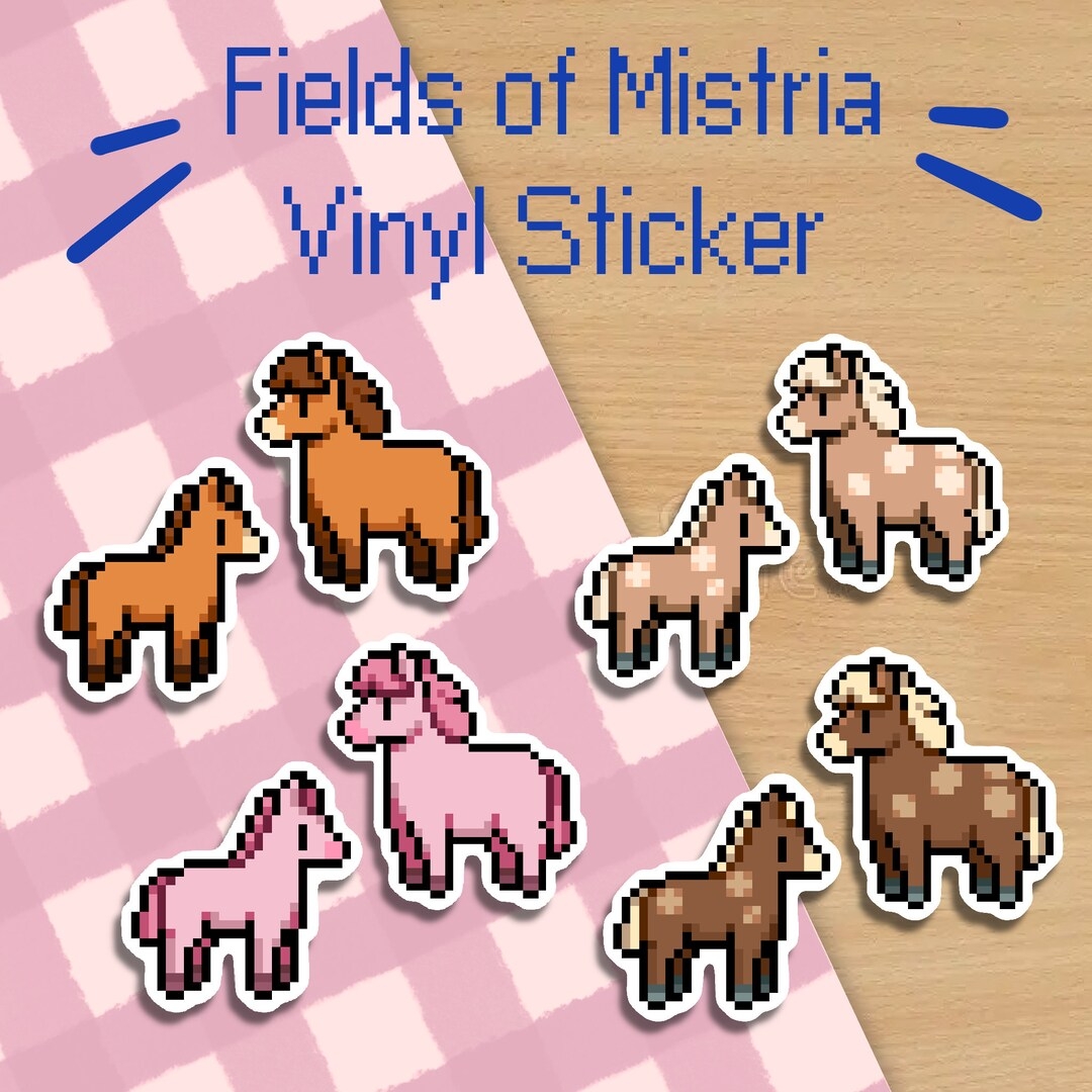 Fields Of Mistria Horse Sticker Waterproof Vinyl Sticker Laptop Decal Notebook Sticker Scrapbooking Bullet Journal Etsy