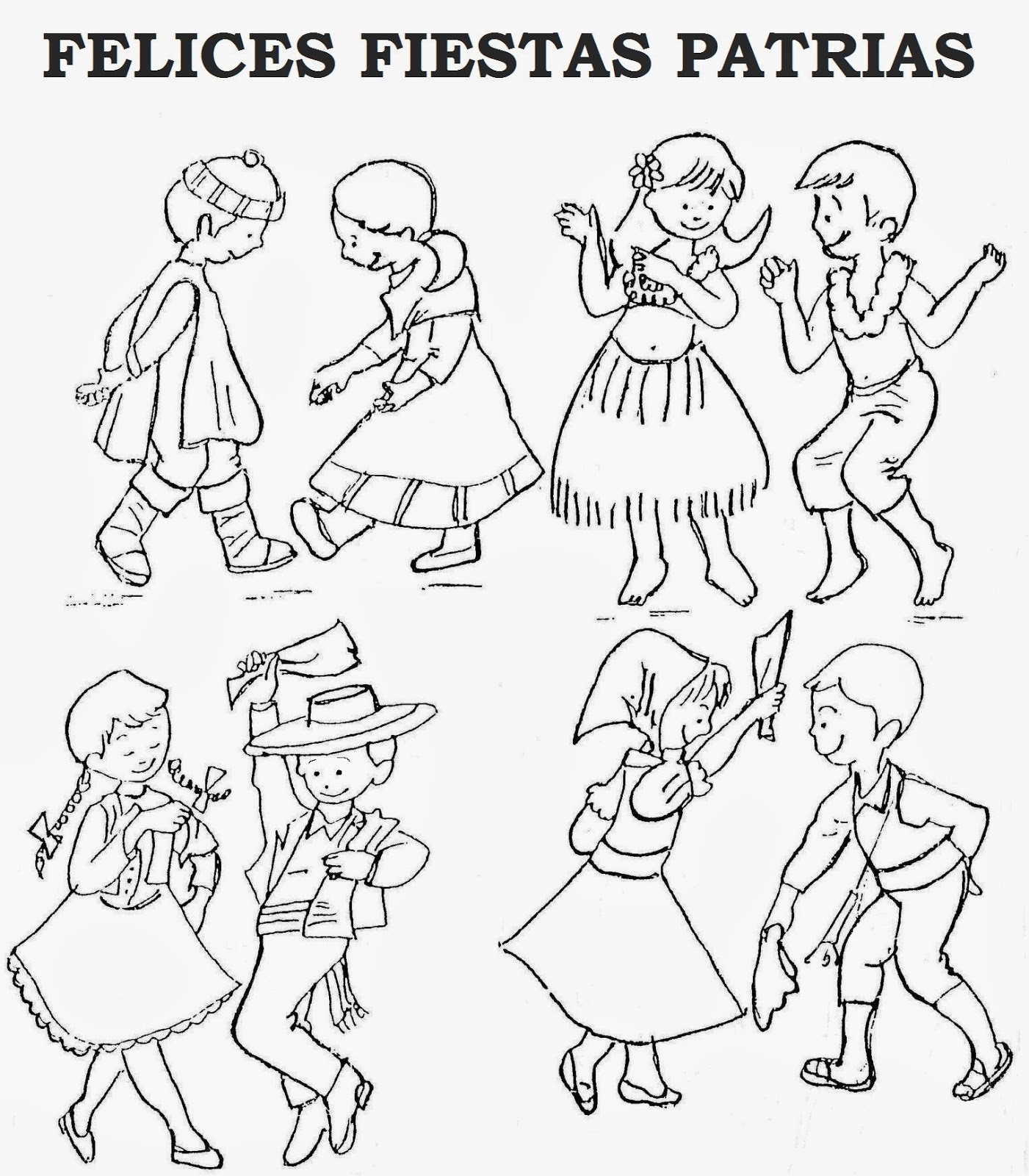 Fiestas Patrias Para Ni os Per Dibujos Para Ni os