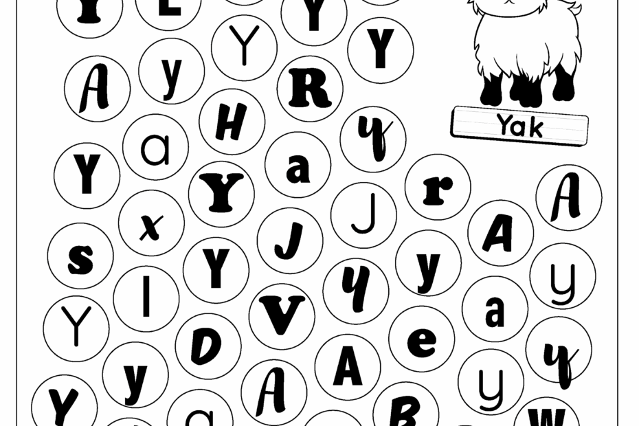 Find Letter Y Free Worksheet For Kids SKOOLGO