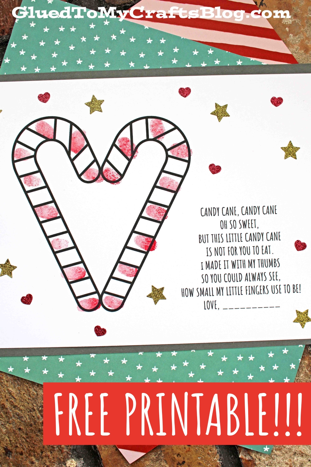 candy cane printable template