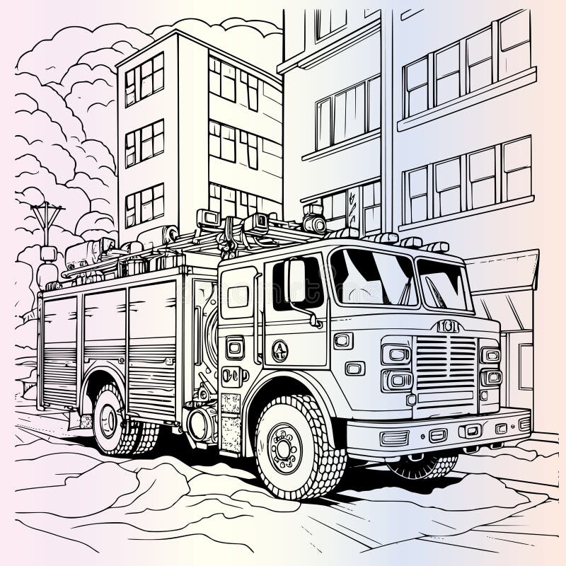 fire truck printable coloring pages