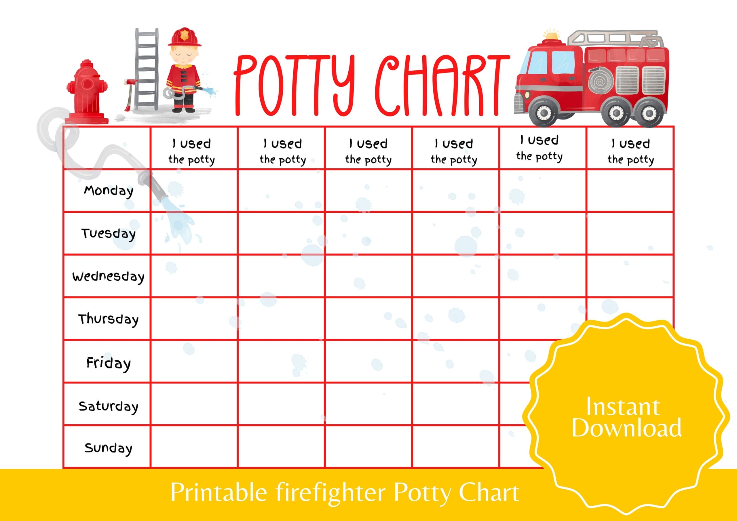 potty training chart printable