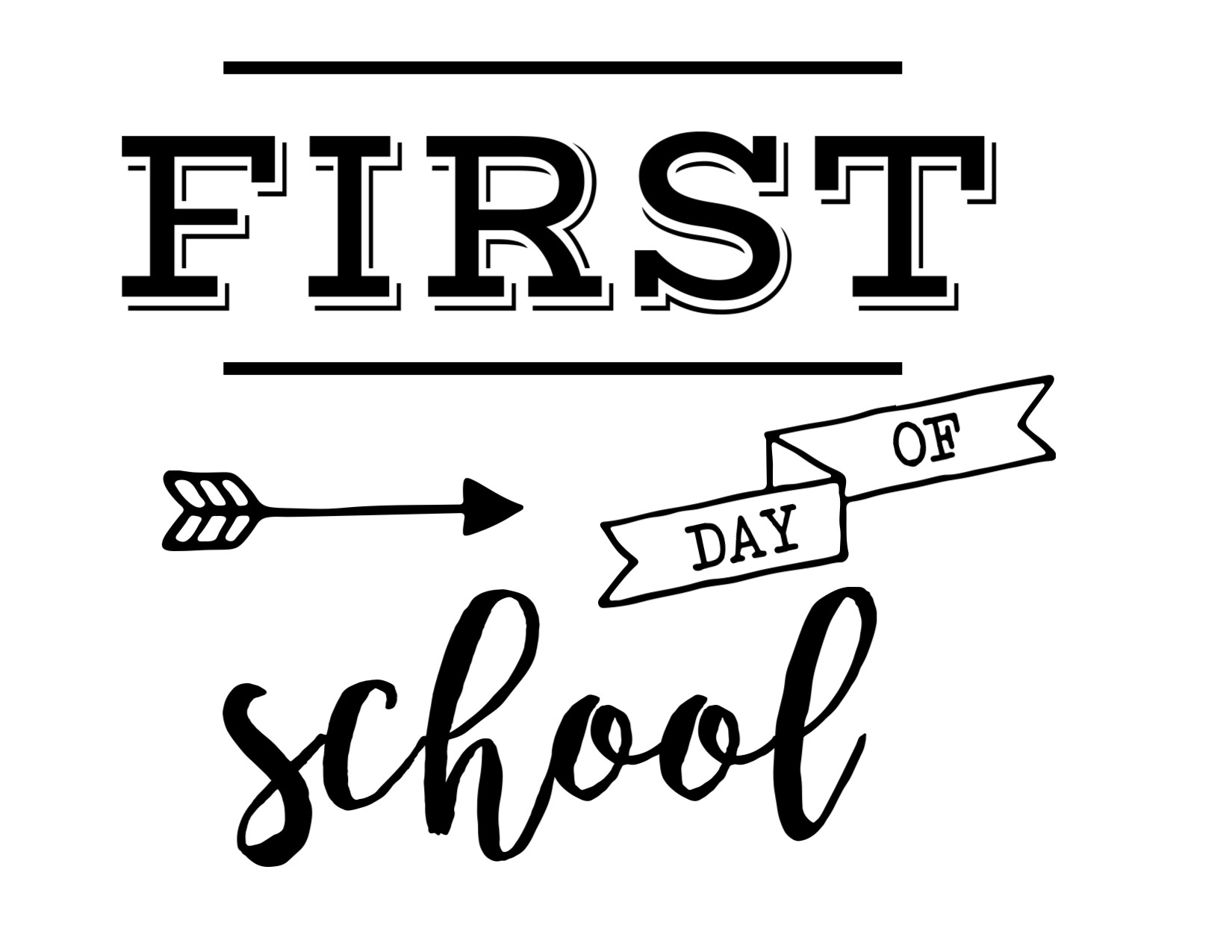 first day of school printables free pdf