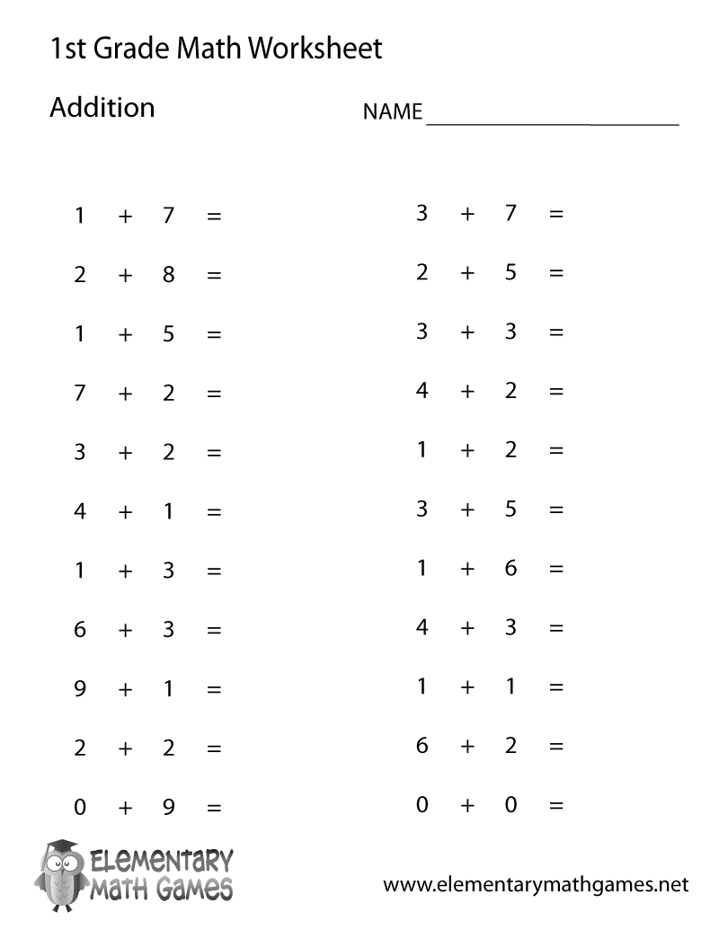 free printable math addition worksheets