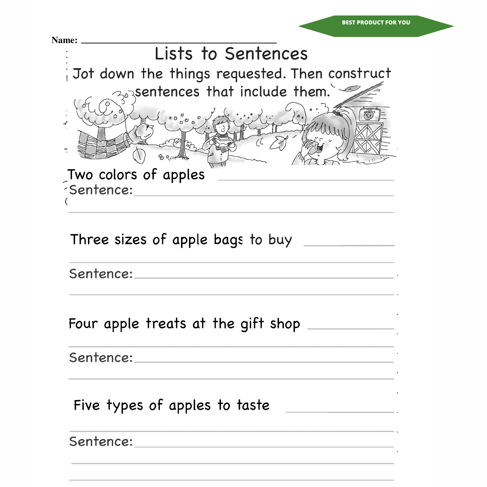 First Grade Writing Fun Sentence Starters U0026 Prompts Made By Teachers