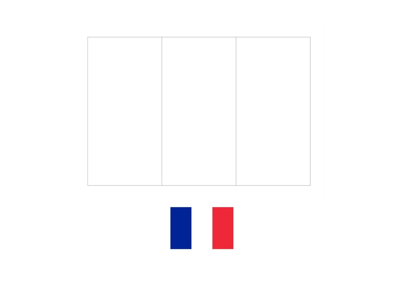 france flag coloring page