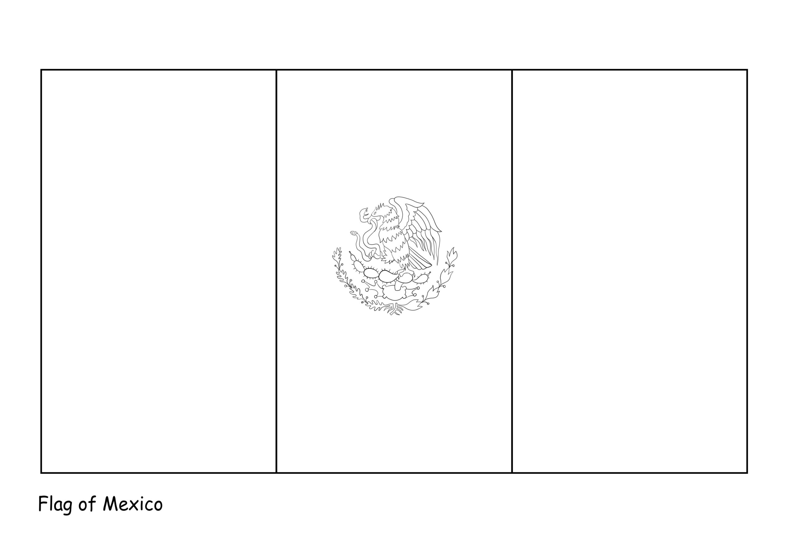 mexican flag for coloring
