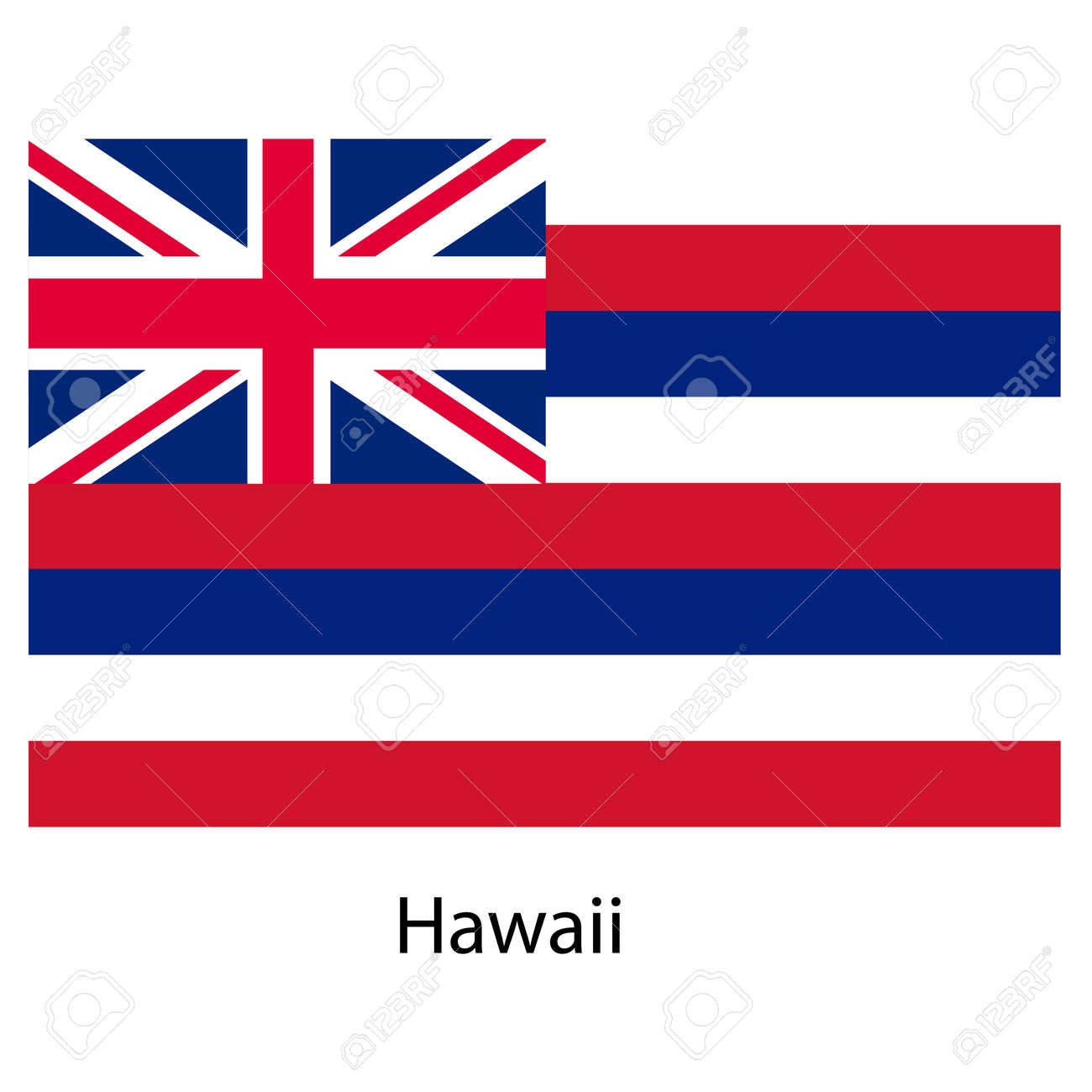Flag Of The Country Hawaii Vector Illustration Exact Colors Stock Photo Picture And Royalty Free Image Image 32171293 