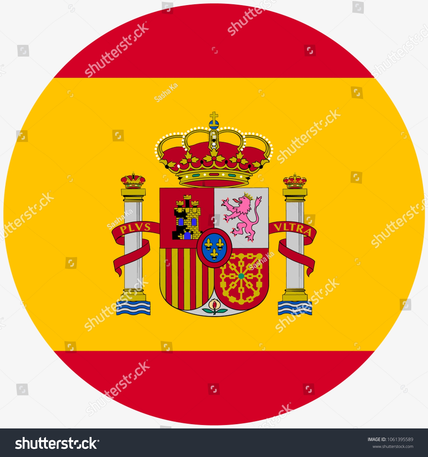 Flag Spain Icon Realistic Color Abstract Stock Vector Royalty Free 1061395589 Shutterstock