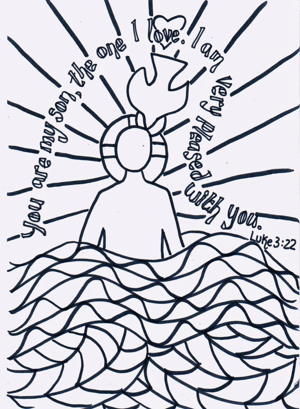 baptism pictures to color