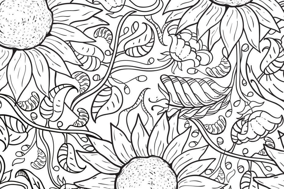Floral Coloring Pages Coloring Book For Adults Floral Adult