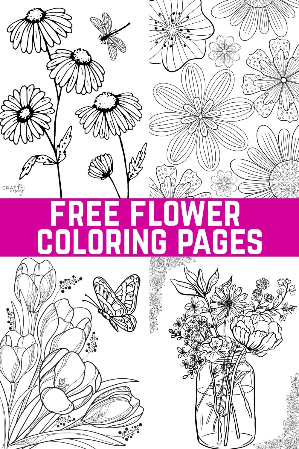 flower printable coloring