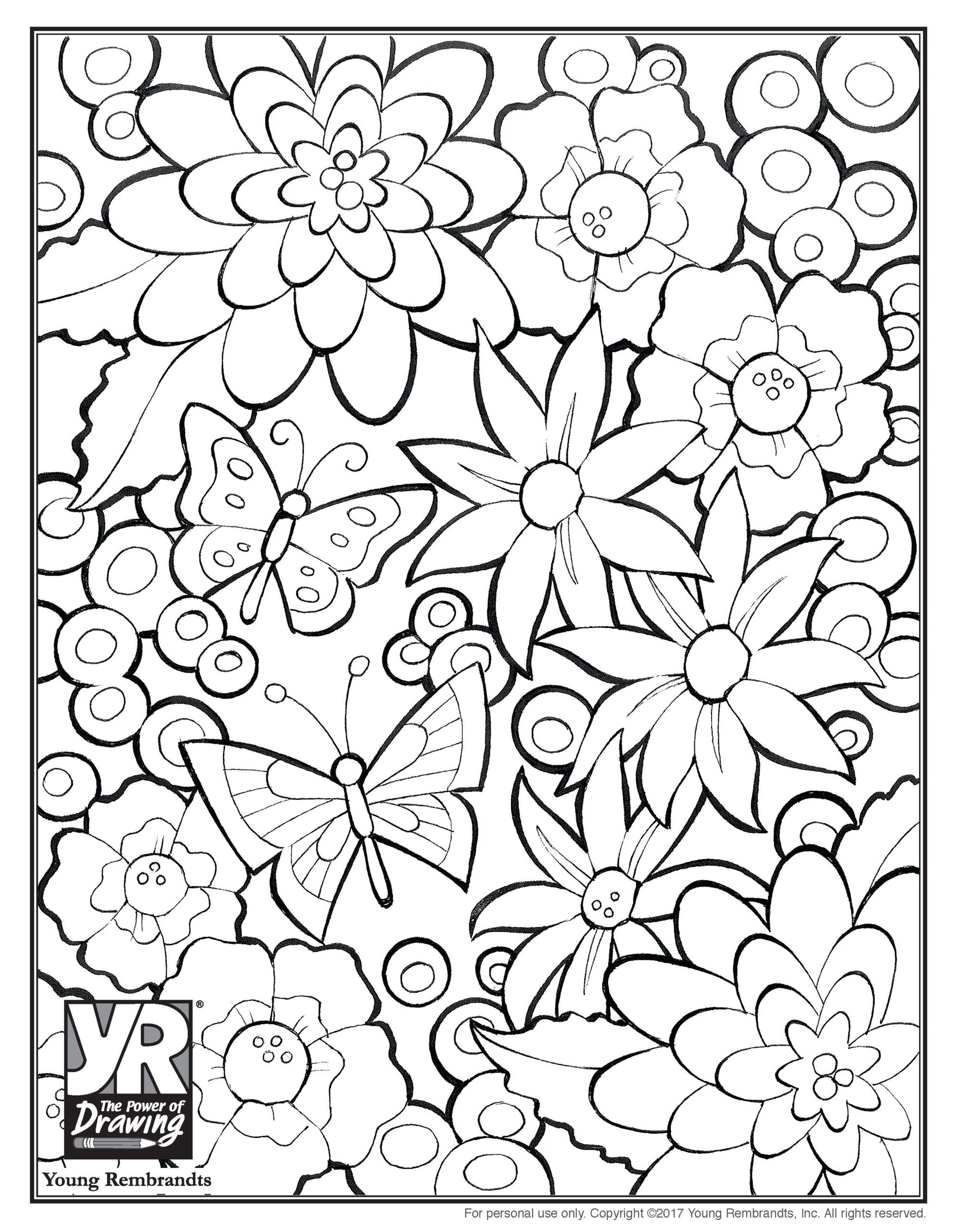 flower coloring book pictures