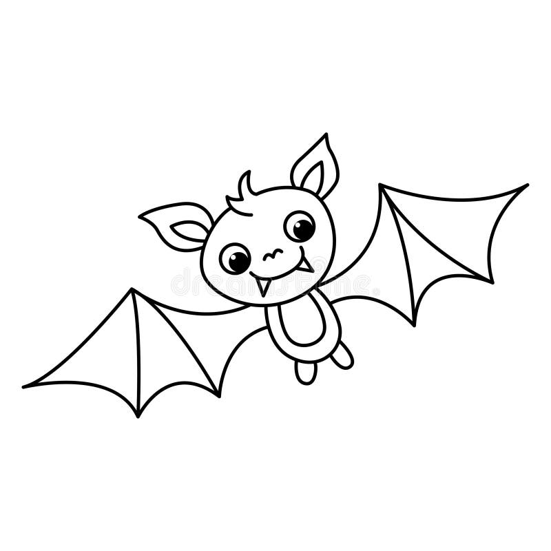 Flying Bat Coloring Page Stock Illustrations 221 Flying Bat 