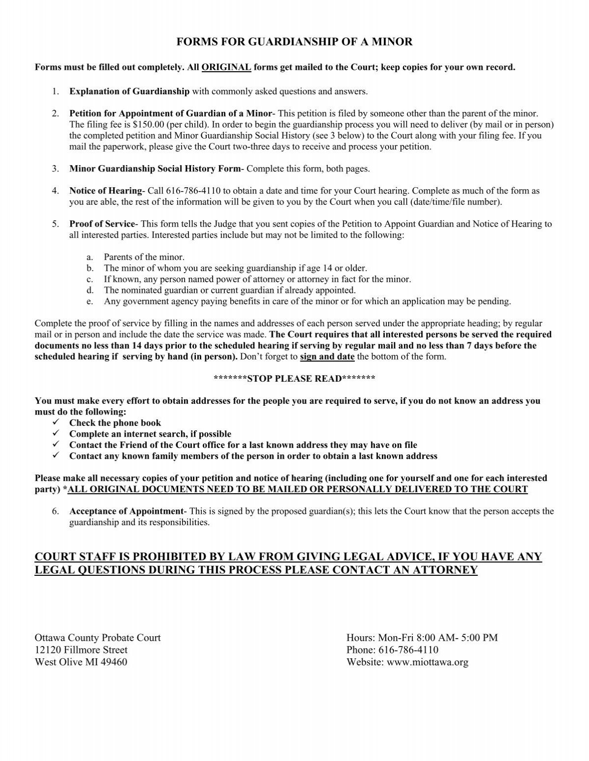 free printable court forms