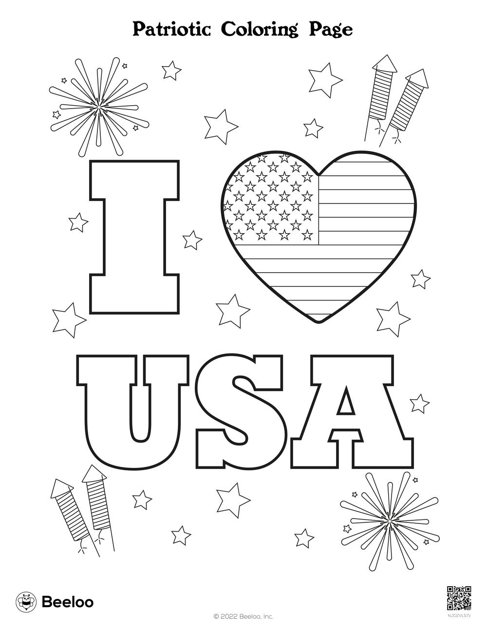Fourth Of July themed Coloring Pages Beeloo Printable Crafts And 