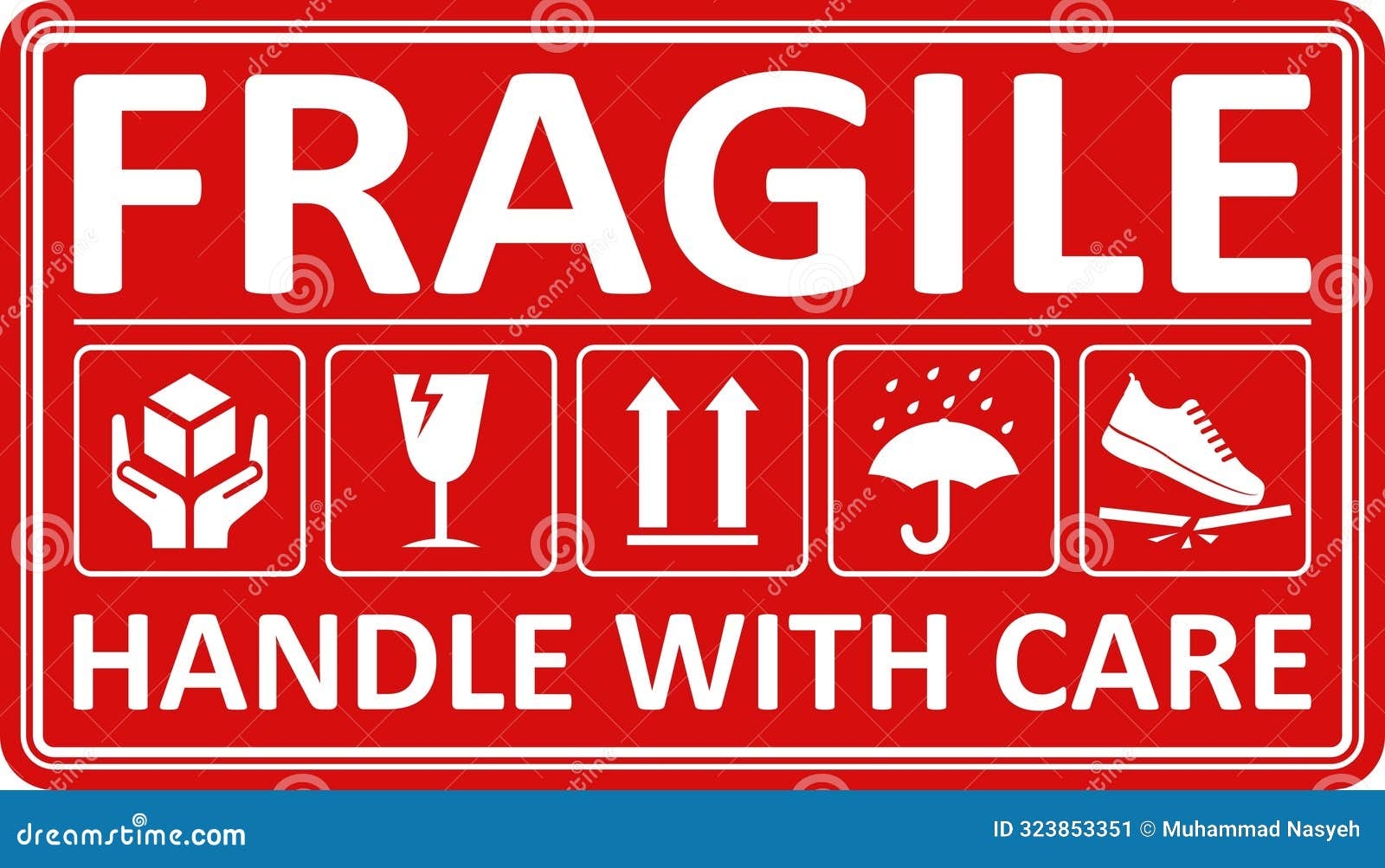 Fragile Packages Stock Vector Illustration Of Care 323853351