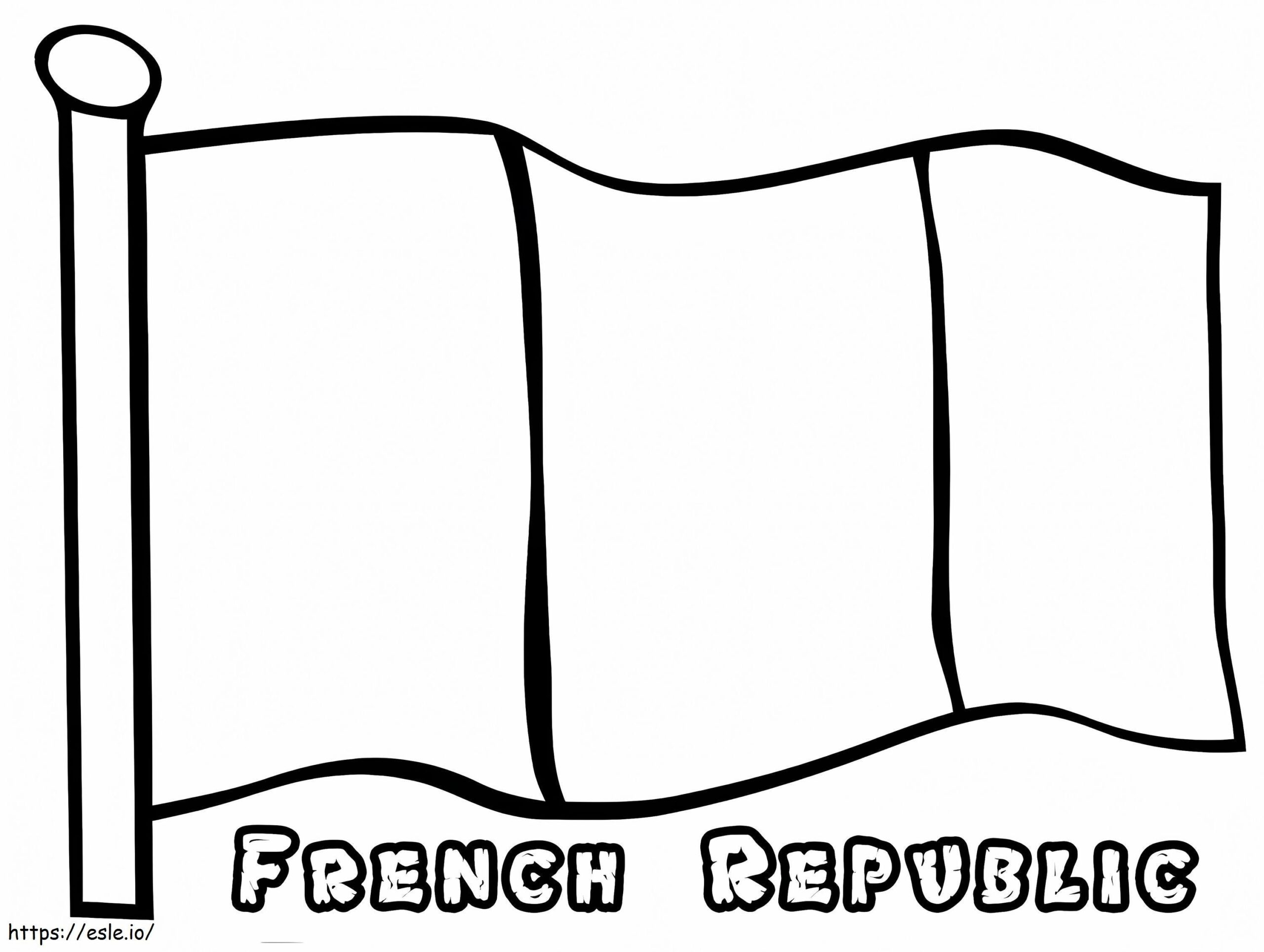 France Flag 4 Coloring Page