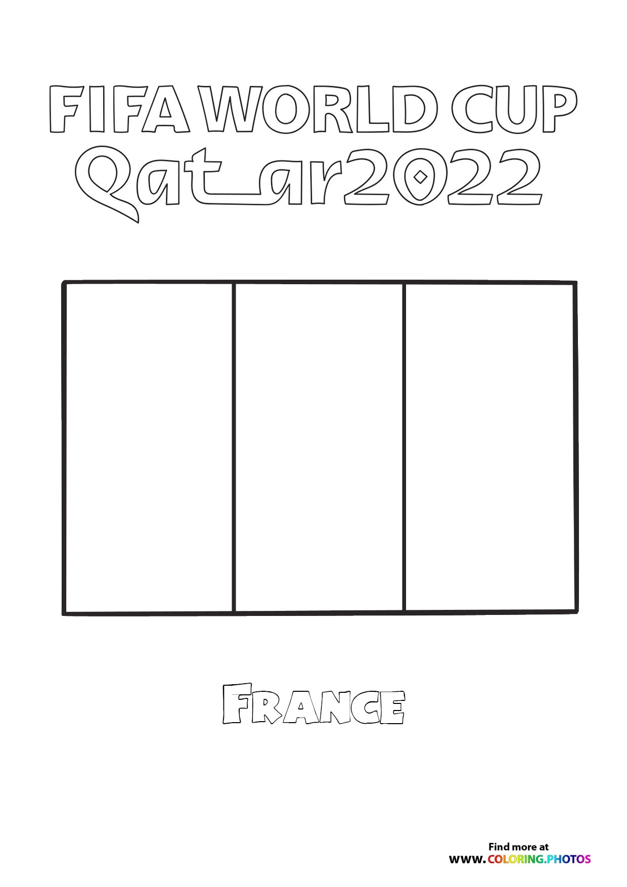 France World Cup Flag Coloring Pages For Kids