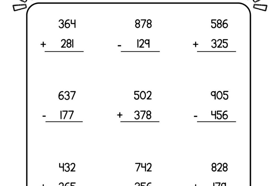 Free 3rd Grade Math Worksheet Templates To Customize Canva