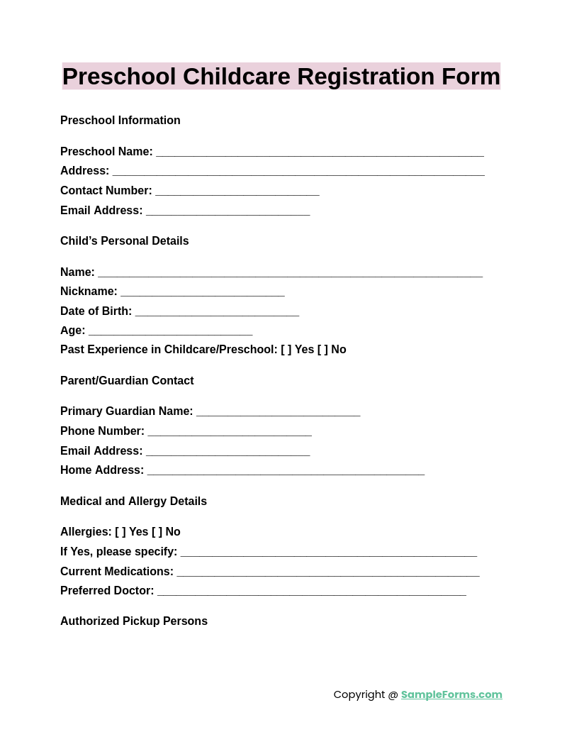 printable risk assessment template childcare
