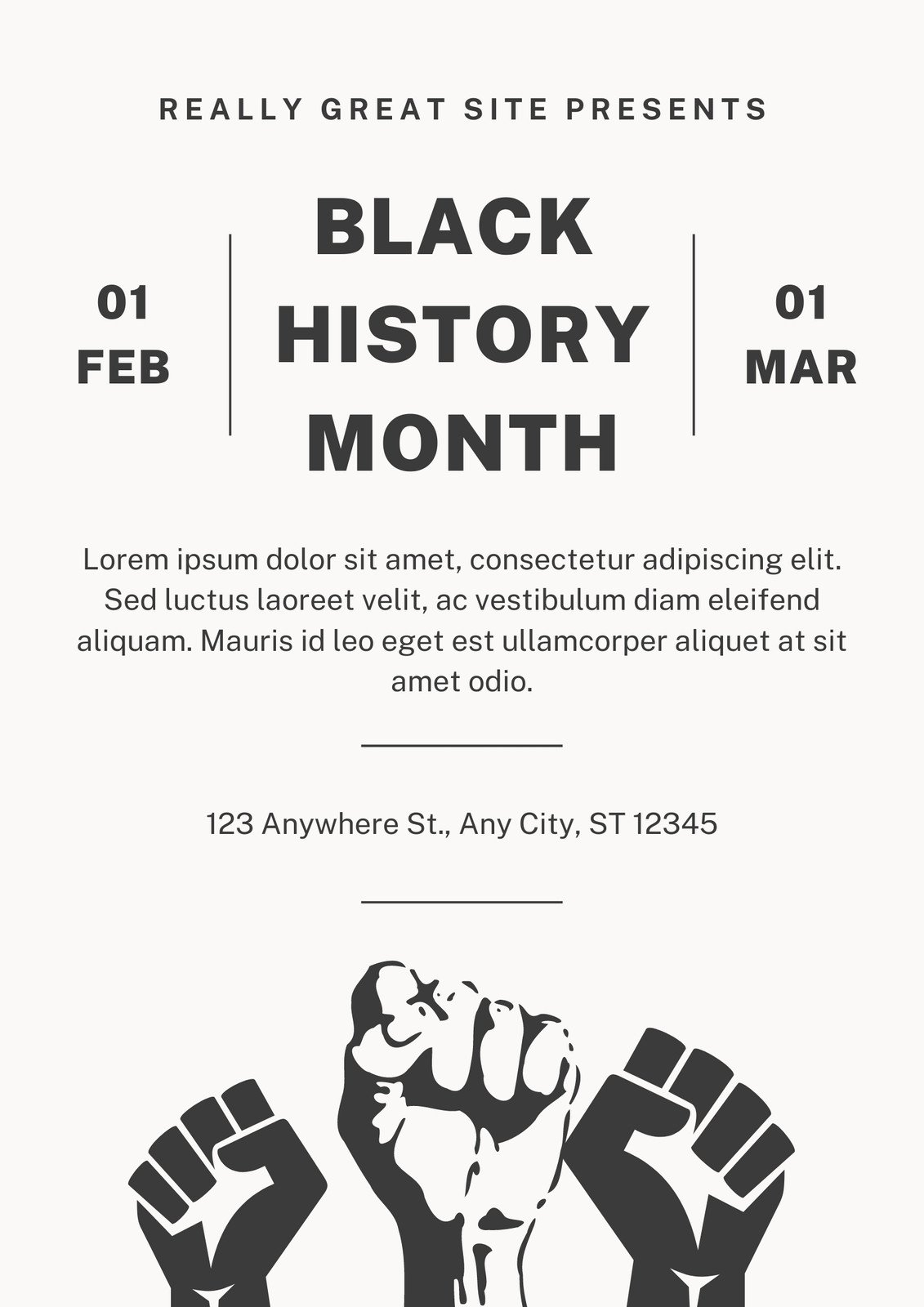 Free And Customizable Black History Month Templates