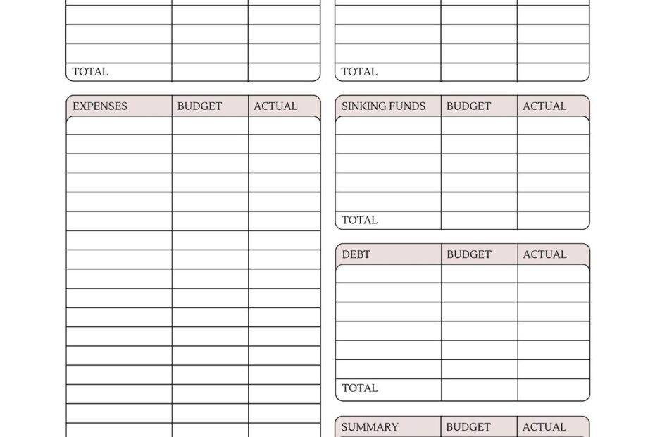 Free And Customizable Budget Templates Worksheets Library