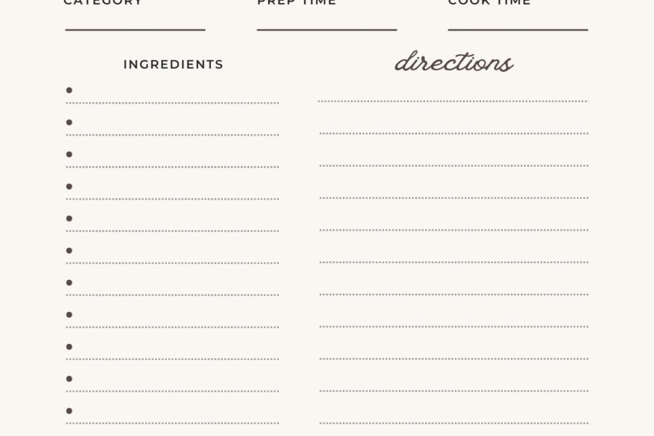 Free And Customizable Recipe Templates Canva