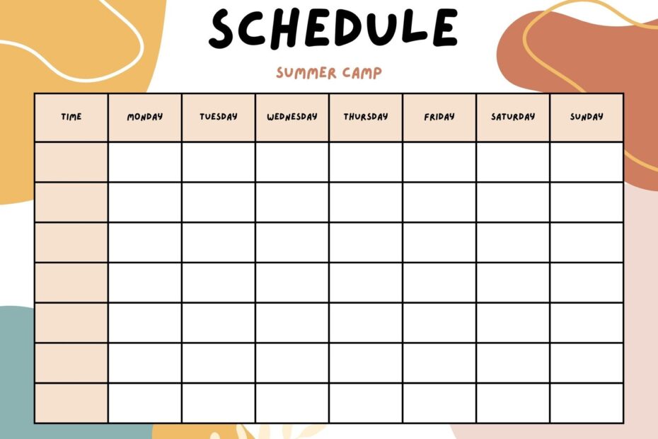 Free And Customizable Schedule Templates Canva