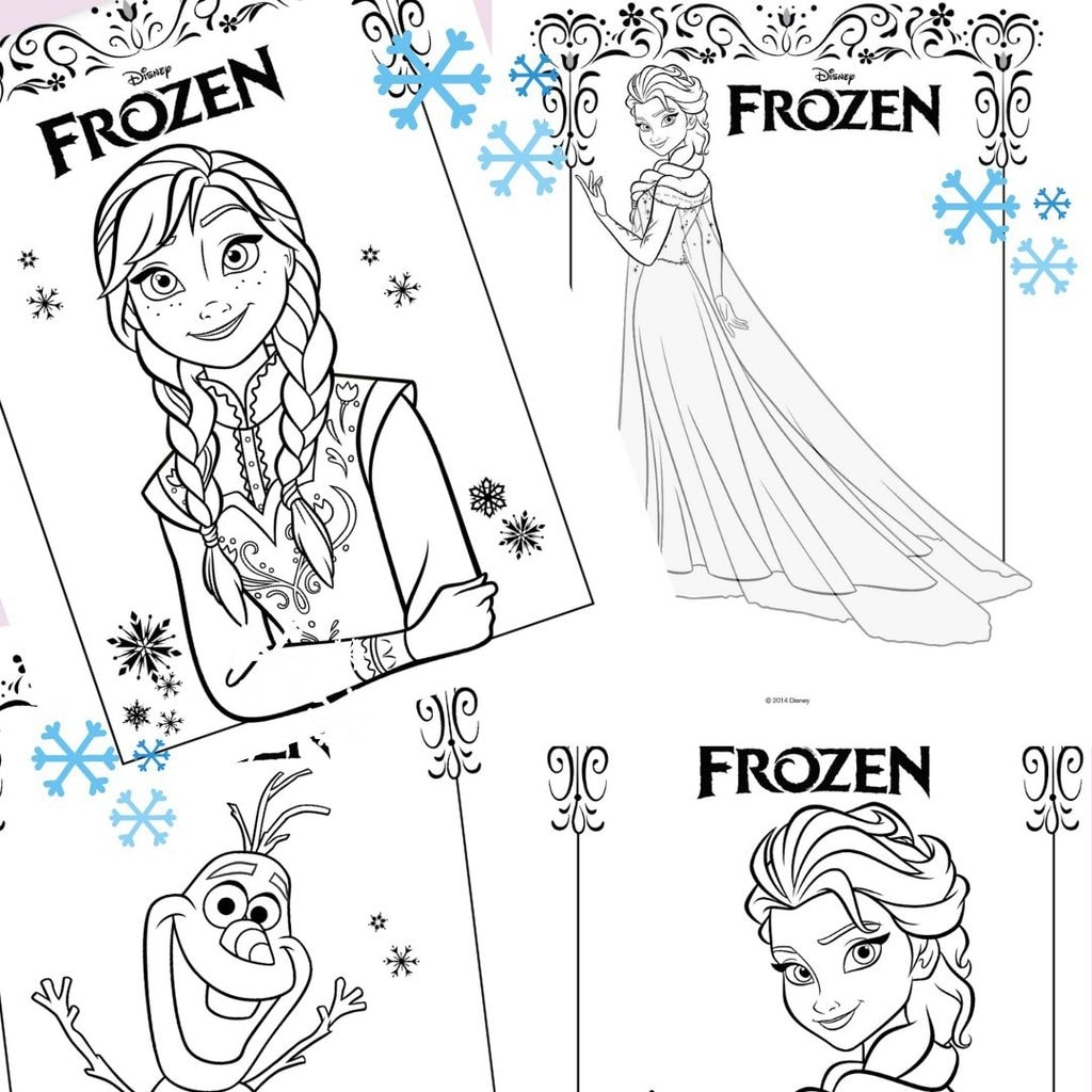 free printable frozen colouring pages