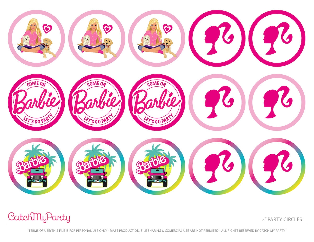 Free Barbie Printables Party Printable Party Favors