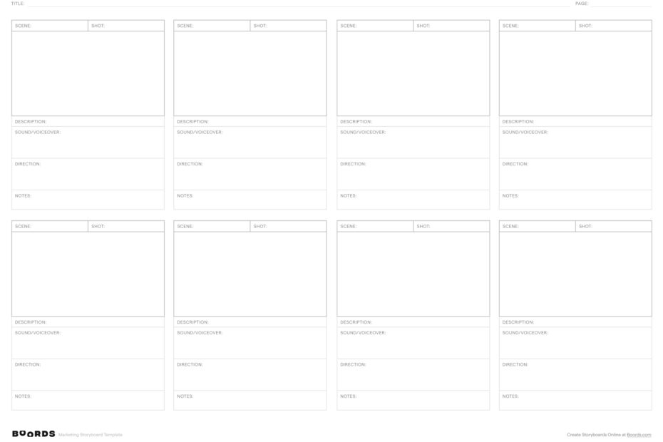 FREE Blank Storyboard Templates Instant Download Boords