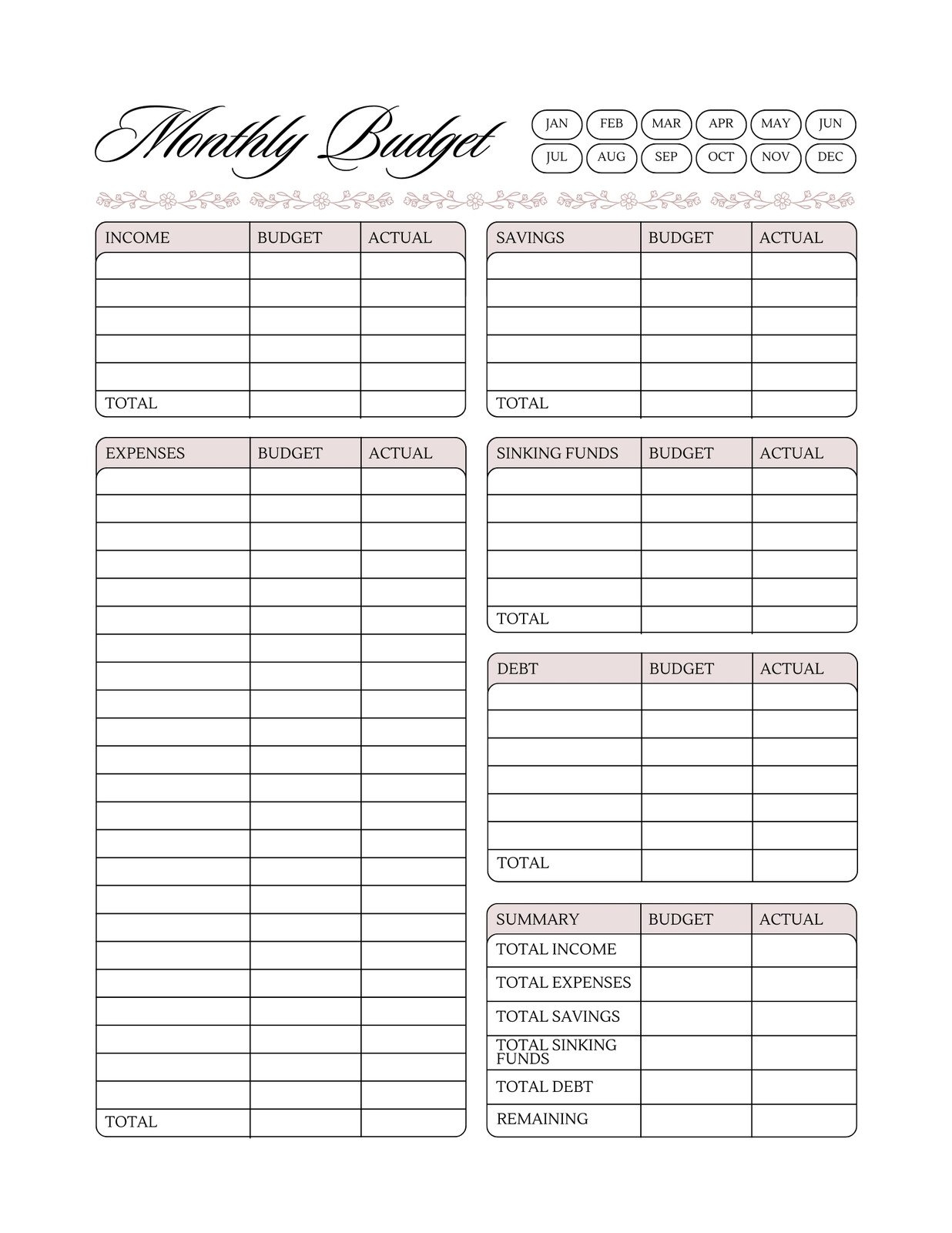 Free Budget Printables Download Free Budget Printables Png Images 