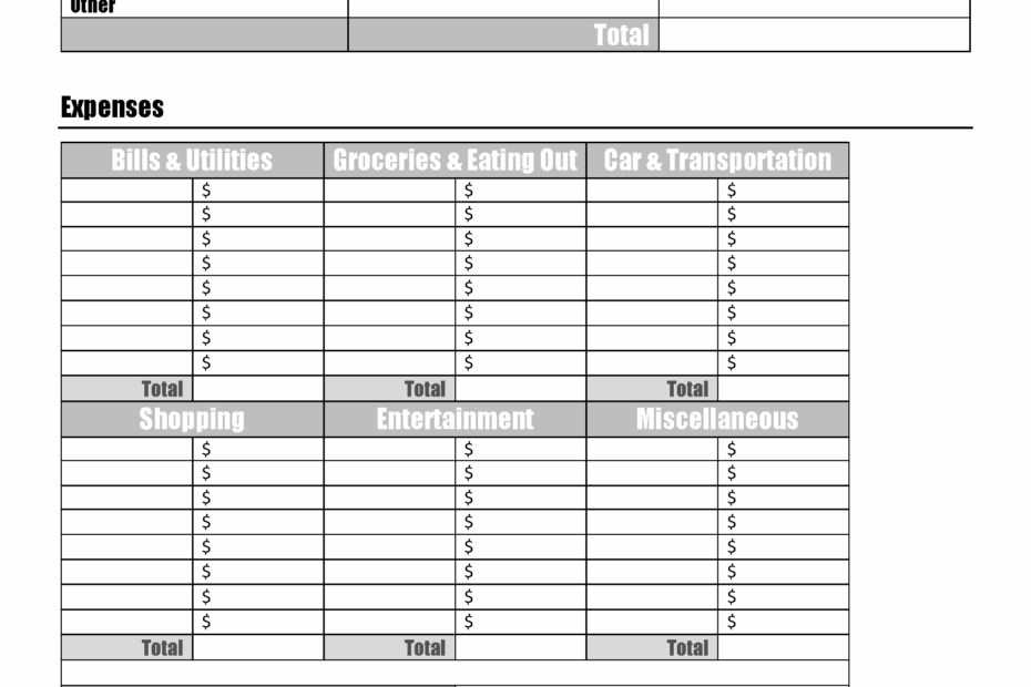 FREE Budget Sheet Template Printable And Editable