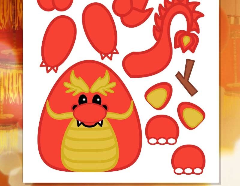 Free Build A Chinese Dragon Printable Craft New Year Fun